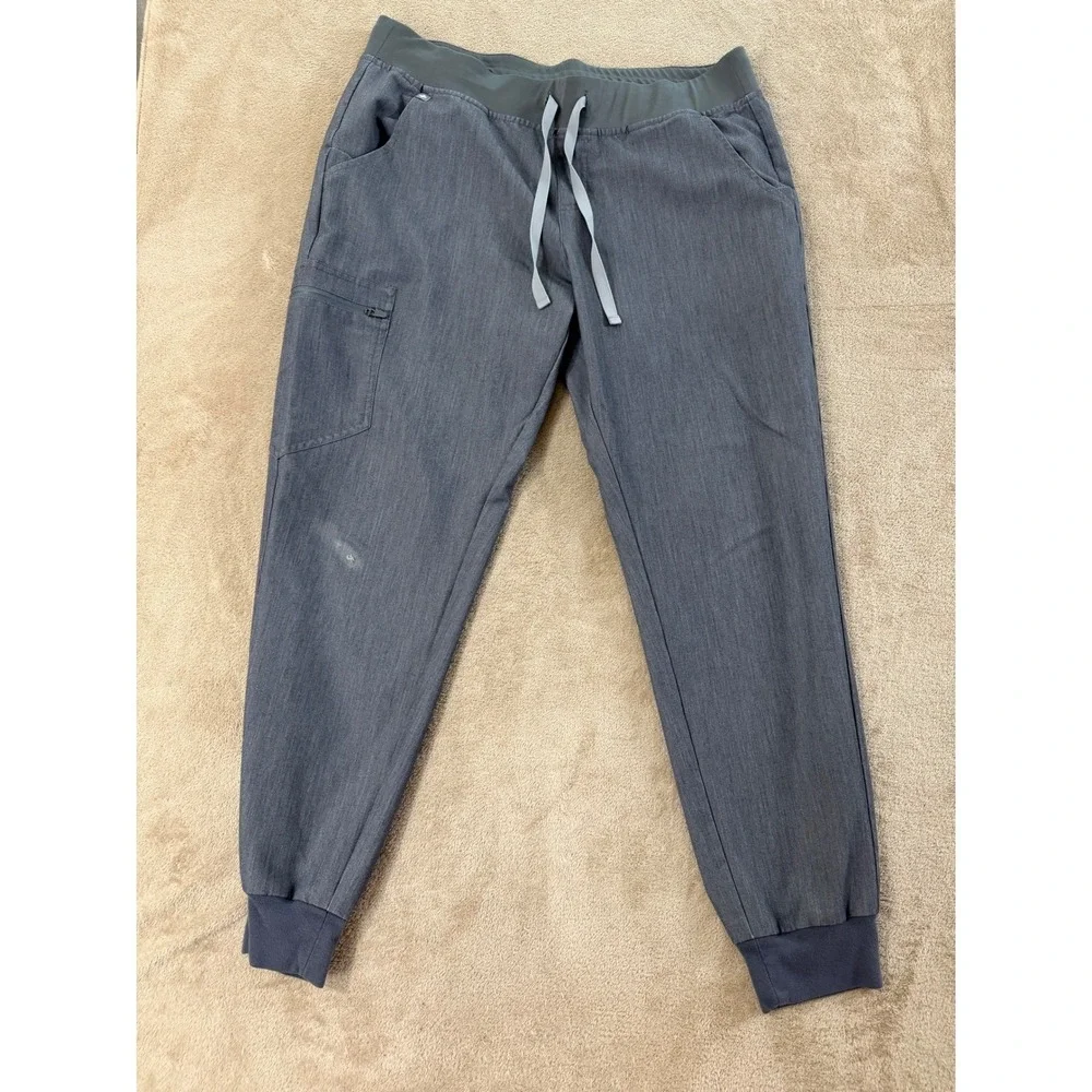 FIGS Zamora Jogger Scrub Pants Mens size Large Gray Technical Collection medical